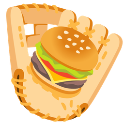 softball and hamburger