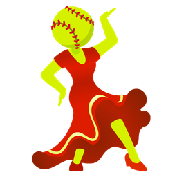 softball and high-heeled shoe