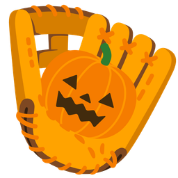 softball and jack-o-lantern