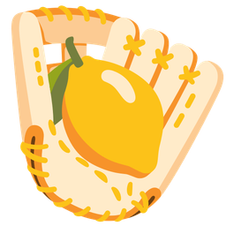 softball and lemon