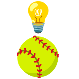 softball and light bulb