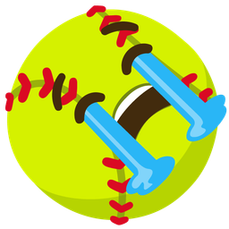 softball and loudly crying face