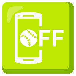 softball and mobile phone off