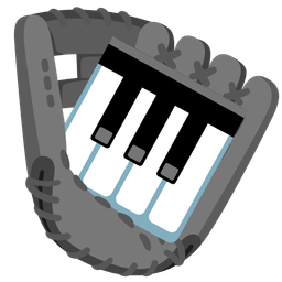 softball and musical keyboard