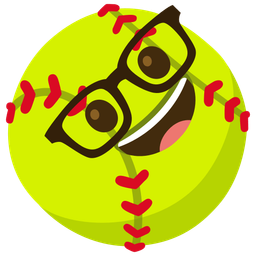 softball and nerd face