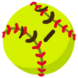 softball and pensive face