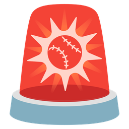 softball and police car light