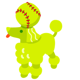softball and poodle