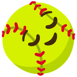 softball and relieved face