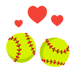 softball and revolving hearts