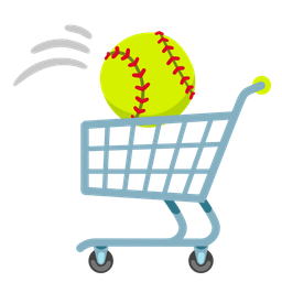 softball and shopping cart