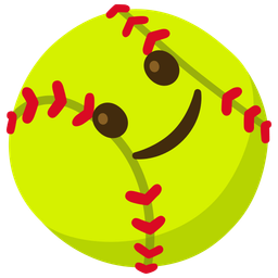 Softball and Slightly smiling face