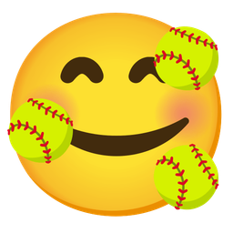 Softball and Smiling face with hearts