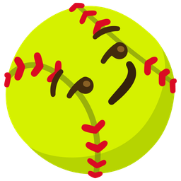 softball and smirking face