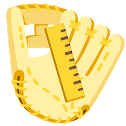 softball and straight ruler