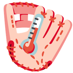softball and thermometer