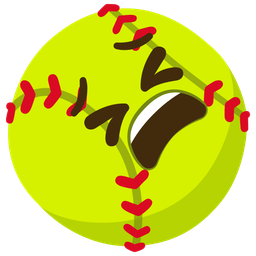 softball and tired face