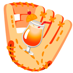 softball and tropical drink