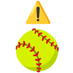 softball and warning