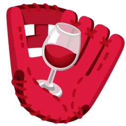 softball and wine glass