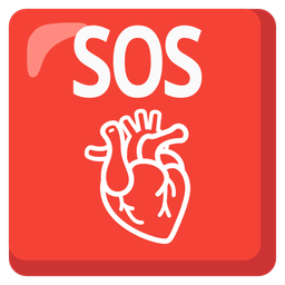 SOS button and anatomical heart