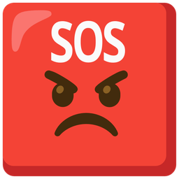 SOS button and angry face
