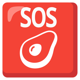SOS button and avocado