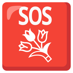 SOS button and bouquet