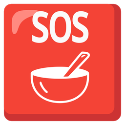 SOS button and bowl with spoon