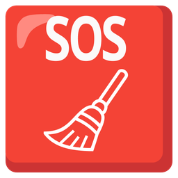 SOS button and broom