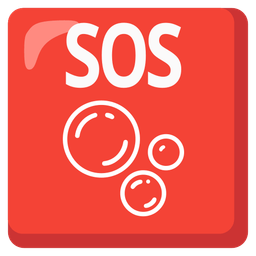 SOS button and bubbles
