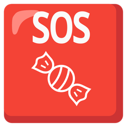 SOS button and candy