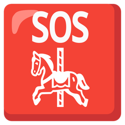 SOS button and carousel horse