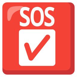 SOS button and check mark button