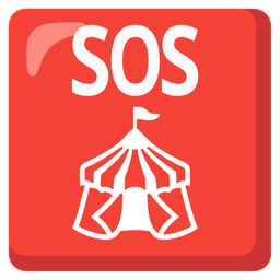 SOS button and circus tent