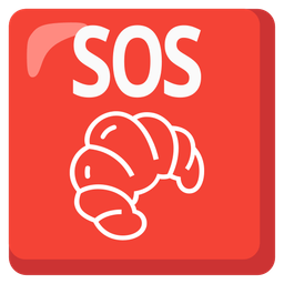 SOS button and croissant