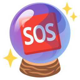 SOS button and crystal ball