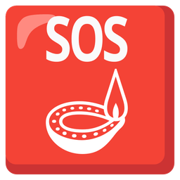 SOS button and diya lamp