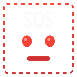 SOS button and dotted line face