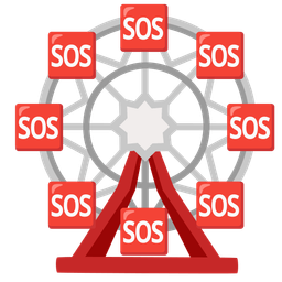 SOS button and ferris wheel