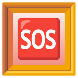 SOS button and framed picture