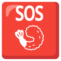 SOS button and fried shrimp