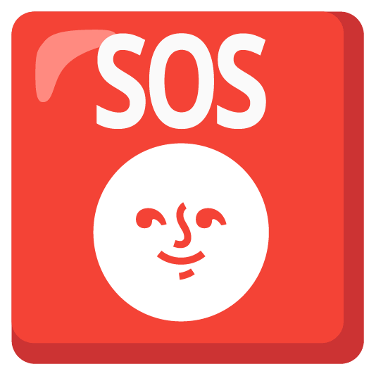 SOS button and Full moon face