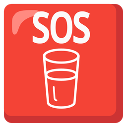 SOS button and glass of milk