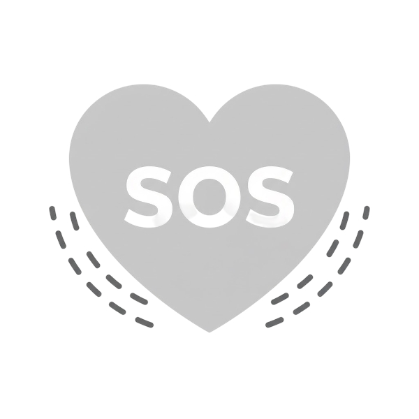 SOS button and Grey heart
