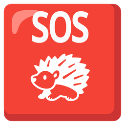 SOS button and hedgehog