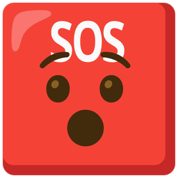 SOS button and hushed face