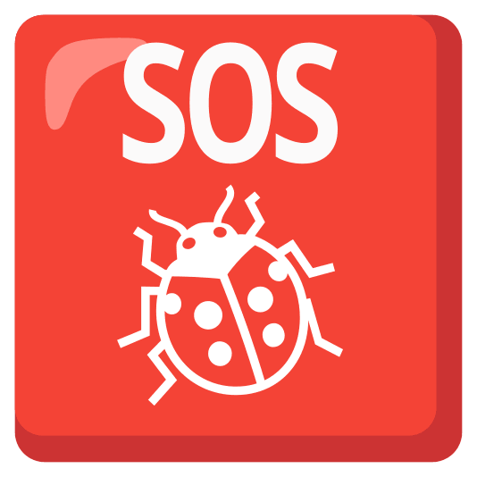 SOS button and Lady beetle