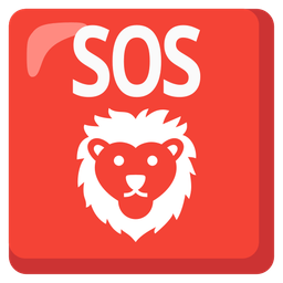 SOS button and lion