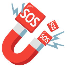SOS button and magnet